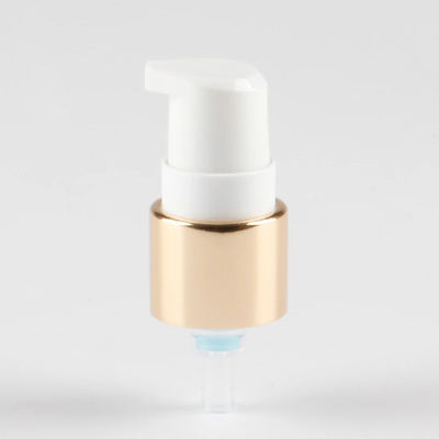 Pompa per lozione cosmetica in oro di lusso con attuatore bianco per flaconi per la cura della pelle