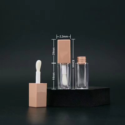 Spazzola per la testa grande 5ml tubo di lucentezza labiale di plastica supporto per la personalizzazione del colore