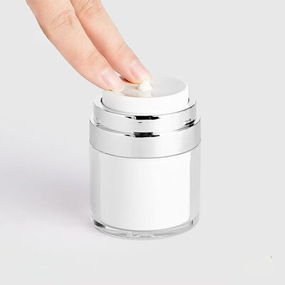 30g 50g 100g PP PS Plastic Airless Cream Jar con pompa senza aria e logo personalizzato