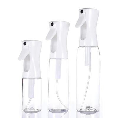 Bottiglia spruzzatrice a sgancio continuo in PET da 200-500 ml con tecnologia di nebbia, certificata REACH, colori personalizzati