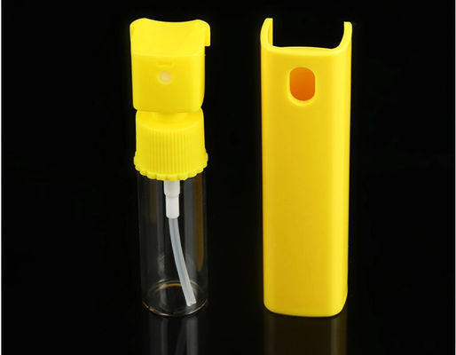 Spruzzatore per pompe di profumo giallo da 20 ml, Mini bottiglia di plastica con guscio di plastica