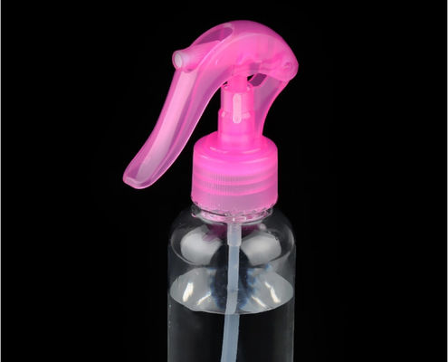 Pompa spray a grilletto in plastica rosa con ugello a spruzzo fine per flaconi cosmetici