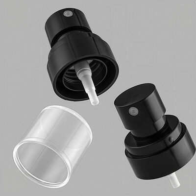 Vendita all'ingrosso 24/410 Spruzzatore di nebbia fine in plastica PP UPG con tappo trasparente AS per bottiglia di trucco cosmetico