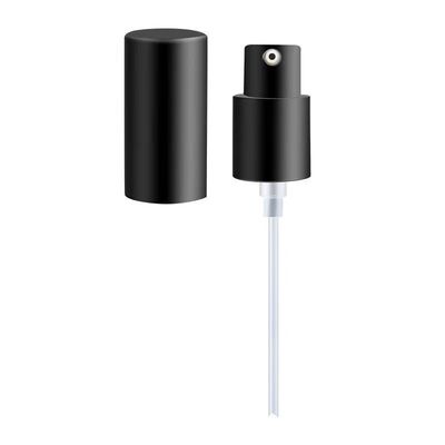 Pompa crema non versabile da 24/28 mm con cappuccio protettivo completo per flaconi cosmetici