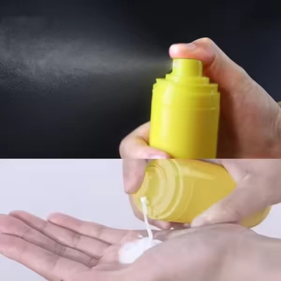 Disegno delicato Bottiglia senza aria 50ml a testa in giù per cosmetici per la cura della pelle