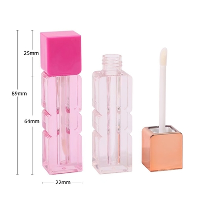 Tubo irregolare da 3,5 ml con lucidatura per labbra e spazzola di vari colori