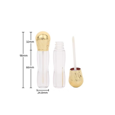 Testa di metallo grande con spazzola di plastica 4,5 ml tubo di lucidatura dei labbra di fascia alta
