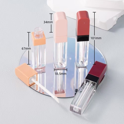 4 ml di plastica con tubo di smalto per labbra con testa quadrata è facile da trasportare