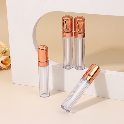 Cappuccio a testa in oro rosa, di plastica, con labbra lucida, tubo di alta gamma, 4,5 ml