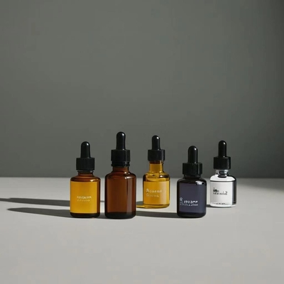 Bottiglia di vetro essenziale personalizzata vuota 10ML 30ML 50ML 100ML 500ML