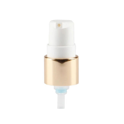 Pompa per lozione cosmetica in oro di lusso con attuatore bianco per flaconi per la cura della pelle