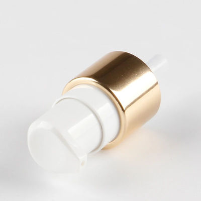 Pompa per lozione cosmetica in oro di lusso con attuatore bianco per flaconi per la cura della pelle