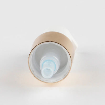 Pompa per lozione cosmetica in oro di lusso con attuatore bianco per flaconi per la cura della pelle