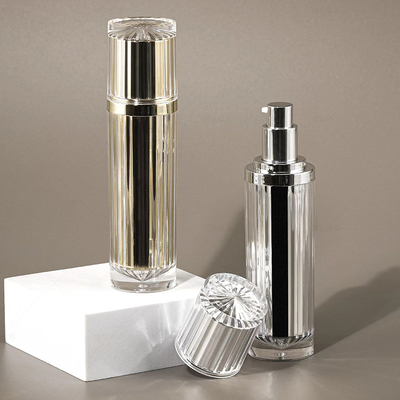 Bottiglia in vaso acrilico senza aria 30G 50G 30ML 50ML 100ML per lozione cosmetica con pompa di lozione in alluminio o spruzzatore di nebbia