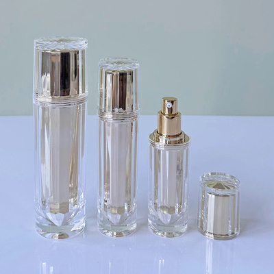 Bottiglia in vaso acrilico senza aria 30G 50G 30ML 50ML 100ML per lozione cosmetica con pompa di lozione in alluminio o spruzzatore di nebbia