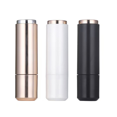 Tubo rotondo di rossetto di plastica 3,5 g per il design dell'elettroplatazione cosmetica in qualsiasi colore
