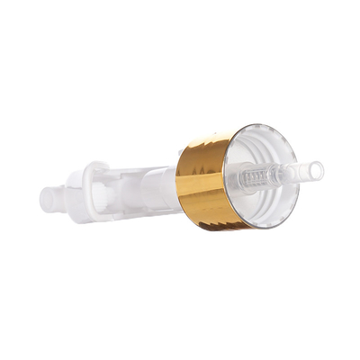 Chiusura in alluminio dorato 24 / 410 Mini spruzzatore di plastica utilizzato per la pulizia