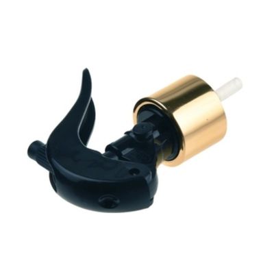 Spruzzatore a grilletto mini in alluminio dorato con collo da 24/410 28/410 per erogazione a nebbia fine