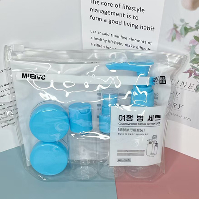 Tipo elegante 50ml+40ml 7 pezzi Set di bottiglia da viaggio utilizzato per la cura della pelle