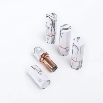 Casse di rossetto vuoto a forma esagonale con anello di sigillo