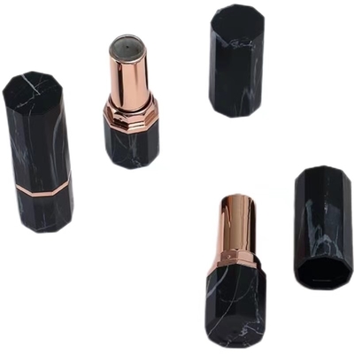Elegantissime confezioni di rossetto in plastica a sesso angolo contenitore cosmetico vuoto in nero o bianco