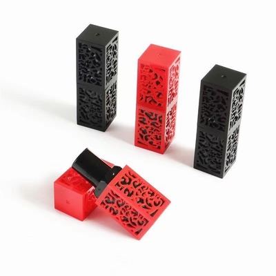 Forma quadrata Rosso Nero Vuoto Rostre Tubo intagliato Hollow