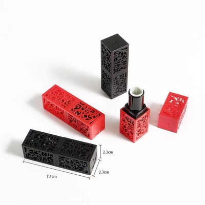 Forma quadrata Rosso Nero Vuoto Rostre Tubo intagliato Hollow