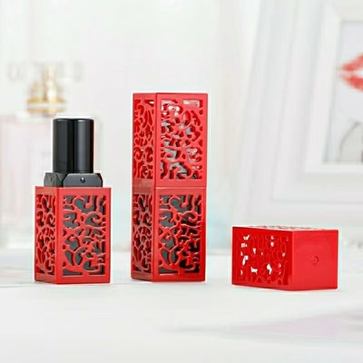 Elegant Quadratura Plastico Chinoiserie Casse di rossetto per contenitori di balsamo per labbra