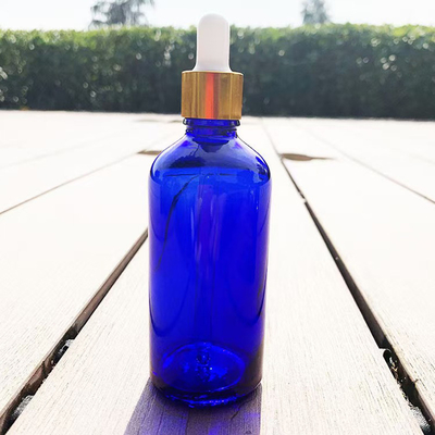 Matt Blue olio essenziale bottiglia di vetro vuota riutilizzabile e riciclabile