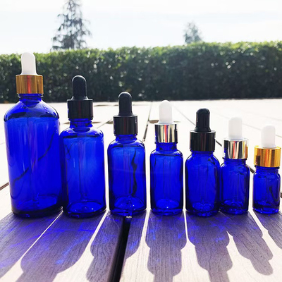 Matt Blue olio essenziale bottiglia di vetro vuota riutilizzabile e riciclabile