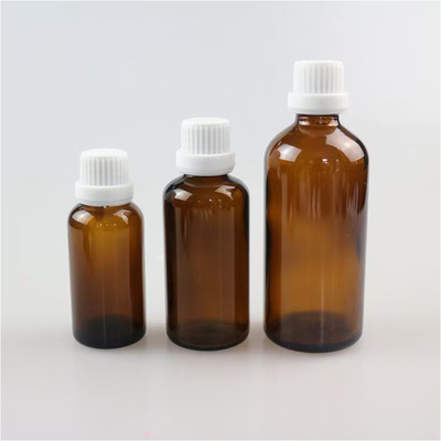 Ingrosso 10 ml 30 ml 50 ml 100 ml Bottiglia di vetro avvitato Amber YB