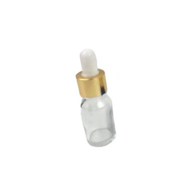 Flacone di olio essenziale in vetro trasparente da 5 ml con contagocce in alluminio