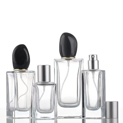 Hotsale 50ML &amp; 100ML bottiglia spruzzatrice di vetro per profumi contenitore di profumi quadrati vuoti