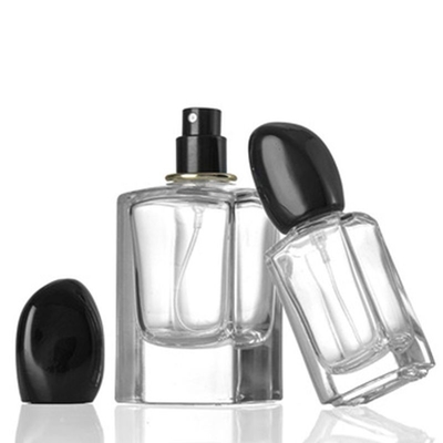 Hotsale 50ML &amp; 100ML bottiglia spruzzatrice di vetro per profumi contenitore di profumi quadrati vuoti