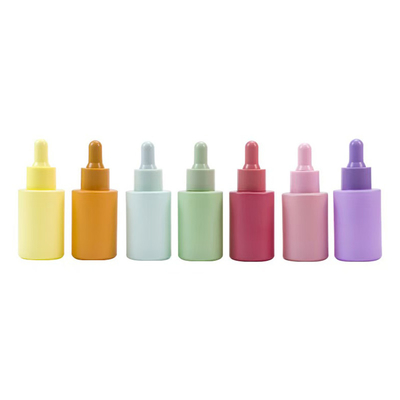 Bottiglia di olio essenziale in vetro a spalla piatta da 20 ml, 30 ml e 50 ml su misura con tappo per gocciolante