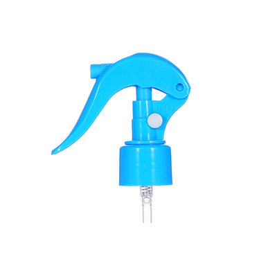 Spruzzatore a sgancio mini 24/410 in plastica blu trasparente utilizzato nel sigillo delle bottiglie