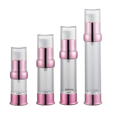 Bottiglia di pompa senza aria in alluminio UV Rose Gold da 30 ml utilizzata per l' applicazione per la cura della pelle