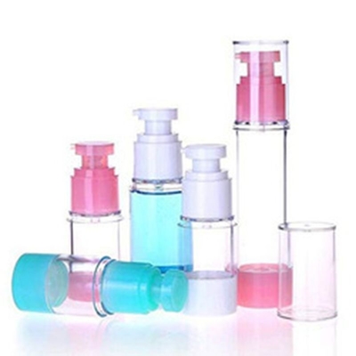 Colore rosa Bottiglia di pompa senza aria di plastica da 50 ml di uso normale per la cura personale cosmetica
