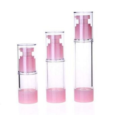 Colore rosa Bottiglia di pompa senza aria di plastica da 50 ml di uso normale per la cura personale cosmetica
