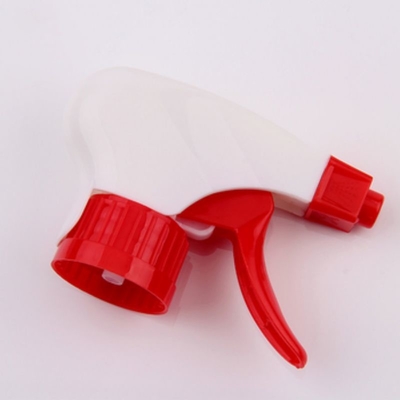 Vendita all'ingrosso Spruzzatore di accensione in plastica di colore rosso/bianco 28/410 Dimensione utilizzata per bottiglie
