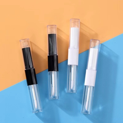 1.2ml & 2.5ml Plastic Square Slim Lip Gloss Tube Contenitori a doppia testa con colori personalizzati