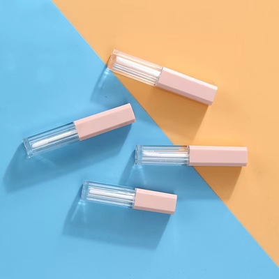 Contenitore vuoto in plastica rosa da 1,2 ml con tubo di lucido per labbra e colori personalizzati