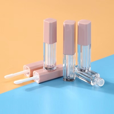 Contenitore vuoto in plastica rosa da 1,2 ml con tubo di lucido per labbra e colori personalizzati