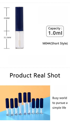 Contenitore vuoto di plastica da 1 ml, 1,5 ml e 2,5 ml per tubo lucente per labbra