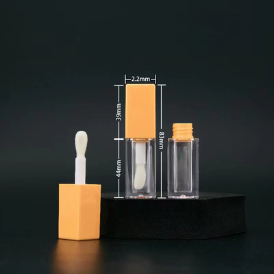 Spazzola per la testa grande 5ml tubo di lucentezza labiale di plastica supporto per la personalizzazione del colore