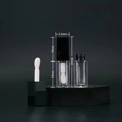 Spazzola per la testa grande 5ml tubo di lucentezza labiale di plastica supporto per la personalizzazione del colore