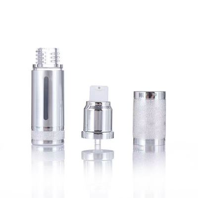 Luxury Anodized Aluminum Airless Pump Bottle Bottle Empty Cosmetic Vacuum Premium Skincare Serum Container Multiple Capacity