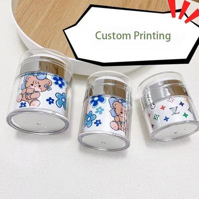 Vaso Airless per imballaggio vuoto con spalla argentata per l'evacuazione del prodotto al 100% in crema viso e crema contorno occhi