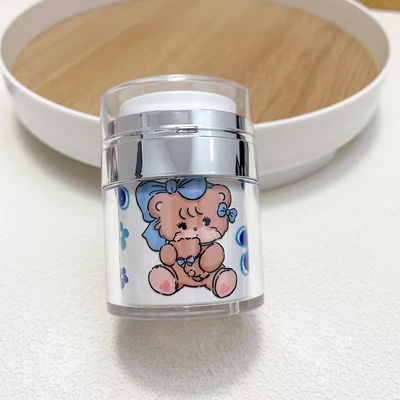 Vaso Airless per imballaggio vuoto con spalla argentata per l'evacuazione del prodotto al 100% in crema viso e crema contorno occhi