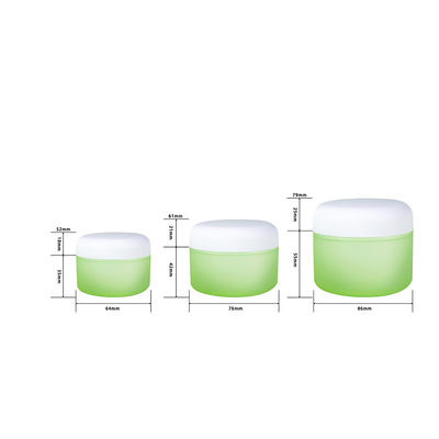 Vaso per crema in plastica PP con superficie opaca bianco blu con PP fresco al 100% per confezioni cosmetiche